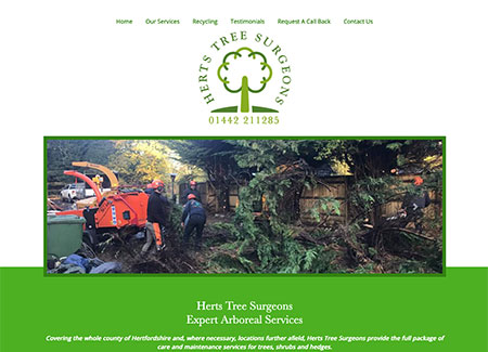 Gold website example - Herts Tree Surgeons