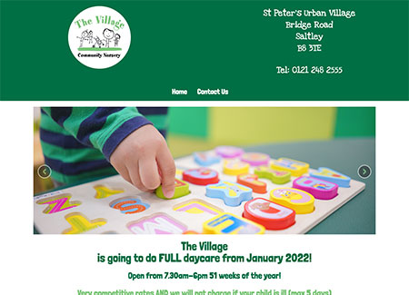 Bronze website example - The Village Community Nursery
