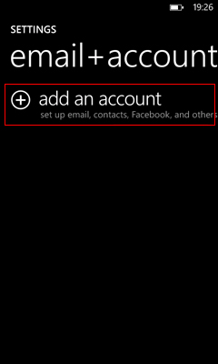 Add Accounts Screen